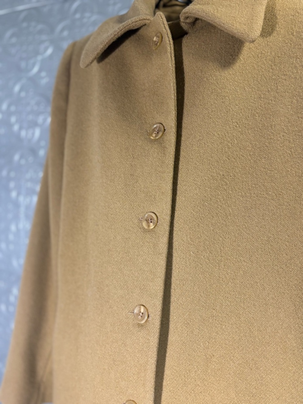 Levine Classics Vintage 100% Wool Long Coat jacket Designer Luxury 80s warm - Picture 2 of 7